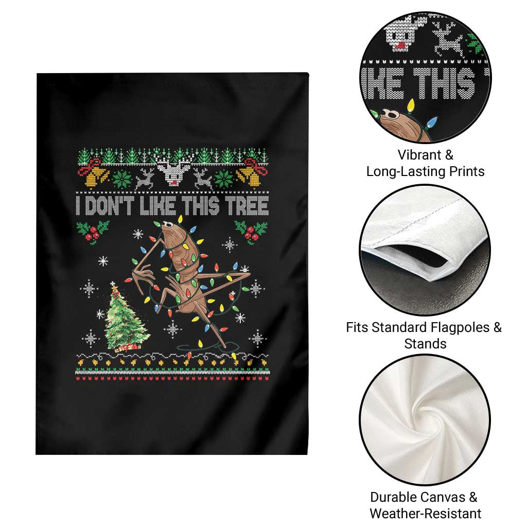 Marcus The Worm Christmas Meme Garden Flag I Dont Like This Tree Brainrot Funny Ugly Xmas TS10 Print Your Wear