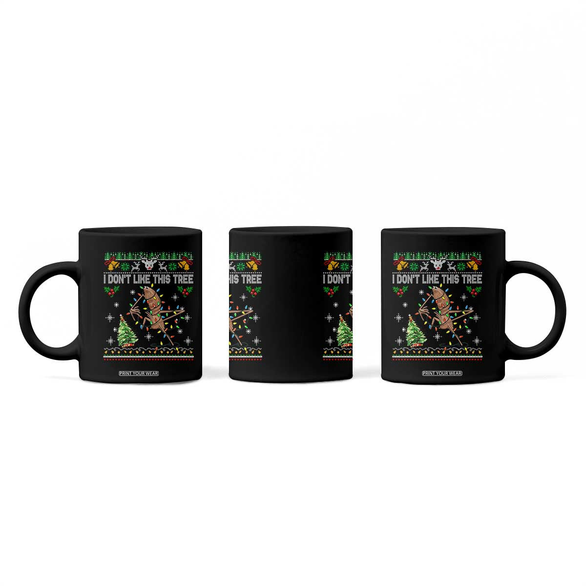 Marcus The Worm Christmas Meme Coffee Mug I Dont Like This Tree Brainrot Funny Ugly Xmas TS10 Print Your Wear