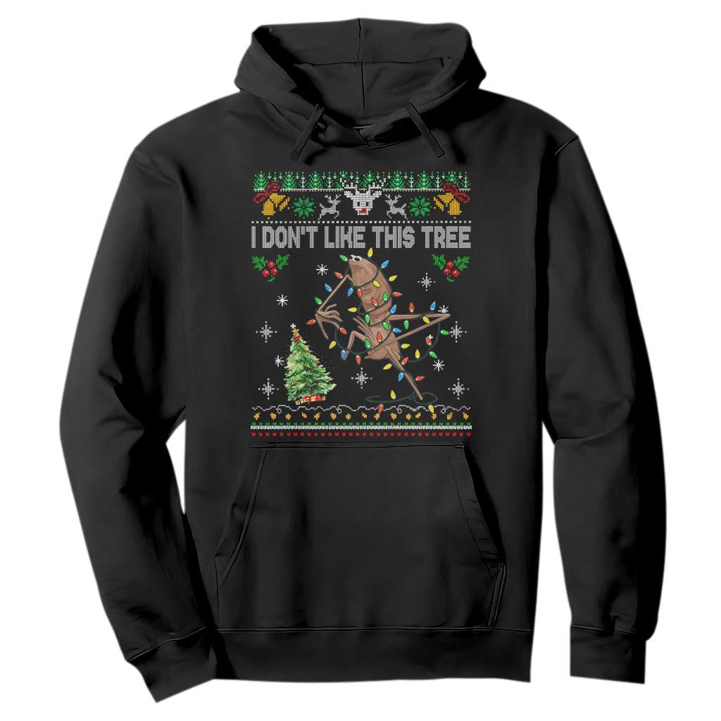 Marcus The Worm Christmas Meme Hoodie I Dont Like This Tree Brainrot Funny Ugly Xmas TS10 Black Print Your Wear