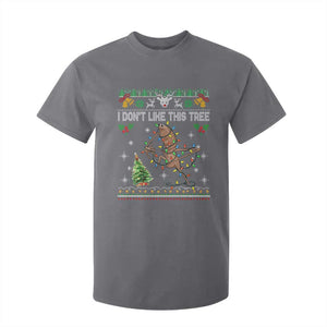 Marcus The Worm Christmas Meme T Shirt For Kid I Dont Like This Tree Brainrot Funny Ugly Xmas TS10 Charcoal Print Your Wear