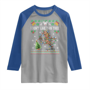 Marcus The Worm Christmas Meme Raglan Shirt I Dont Like This Tree Brainrot Funny Ugly Xmas TS10 Sport Gray Royal Print Your Wear