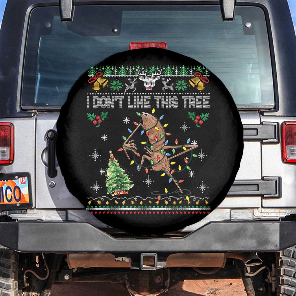 Marcus The Worm Christmas Meme Spare Tire Cover I Dont Like This Tree Brainrot Funny Ugly Xmas TS10 No hole Black Print Your Wear