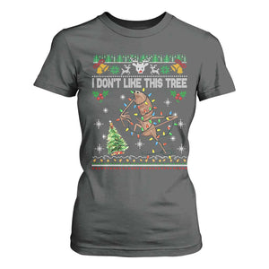 Marcus The Worm Christmas Meme T Shirt For Women I Dont Like This Tree Brainrot Funny Ugly Xmas TS10 Dark Heather Print Your Wear