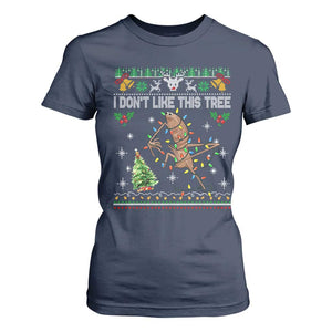 Marcus The Worm Christmas Meme T Shirt For Women I Dont Like This Tree Brainrot Funny Ugly Xmas TS10 Navy Print Your Wear