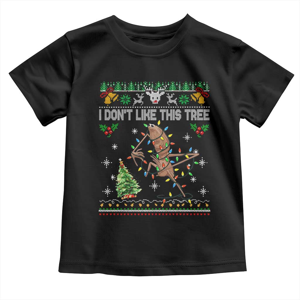 Marcus The Worm Christmas Meme Toddler T Shirt I Dont Like This Tree Brainrot Funny Ugly Xmas TS10 Black Print Your Wear