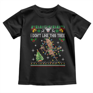 Marcus The Worm Christmas Meme Toddler T Shirt I Dont Like This Tree Brainrot Funny Ugly Xmas TS10 Black Print Your Wear