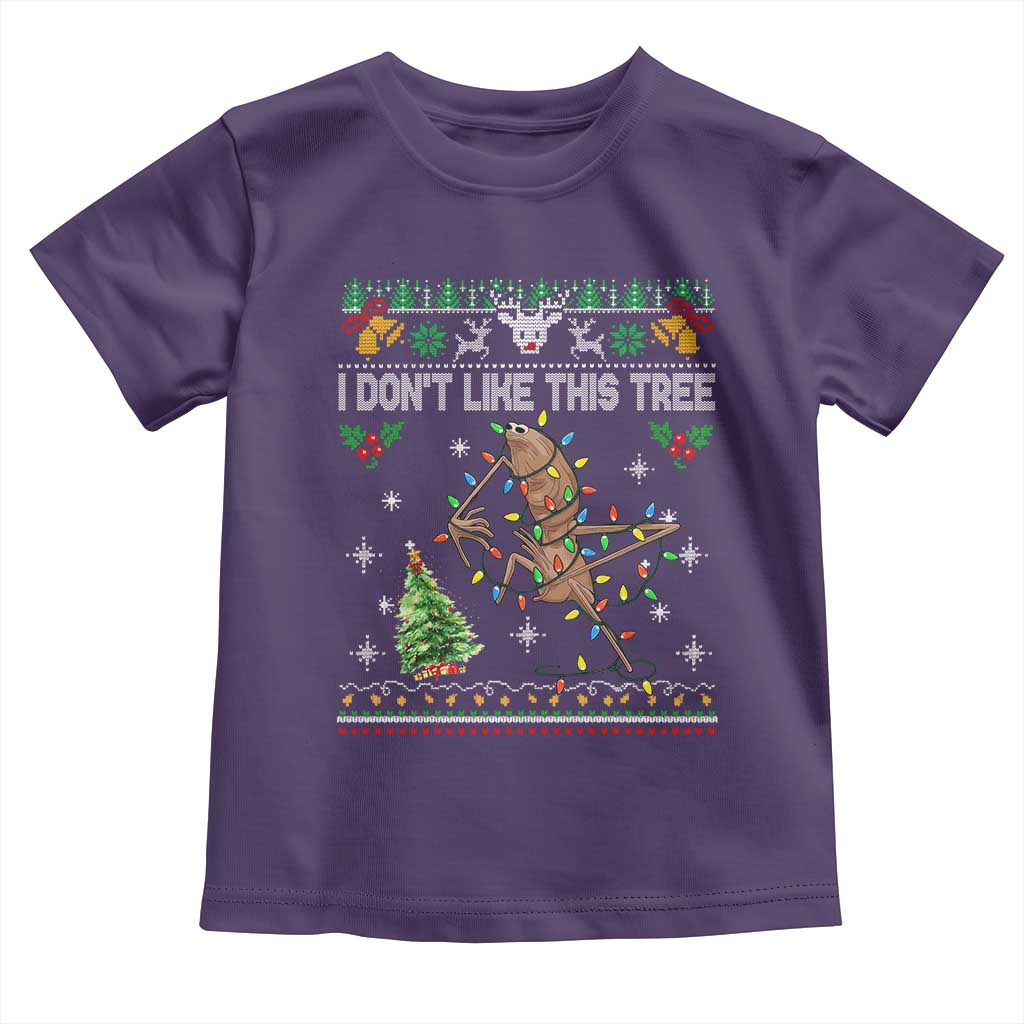 Marcus The Worm Christmas Meme Toddler T Shirt I Dont Like This Tree Brainrot Funny Ugly Xmas TS10 Purple Print Your Wear