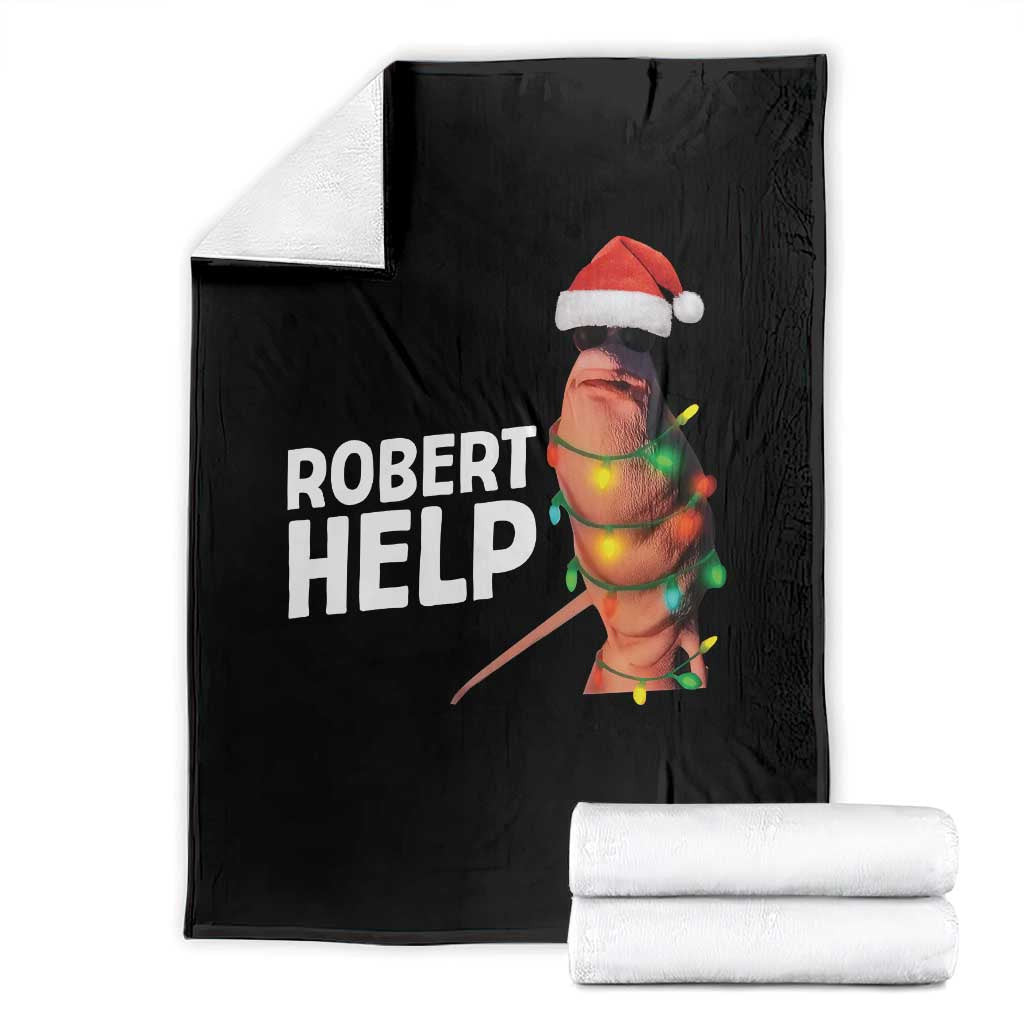 Marcus The Worm Christmas Throw Blanket Robert Help Internet Weirdcore Brainrot Humor TS10 Black Print Your Wear