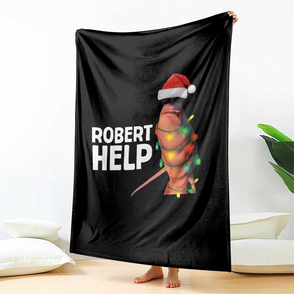 Marcus The Worm Christmas Throw Blanket Robert Help Internet Weirdcore Brainrot Humor TS10 Print Your Wear