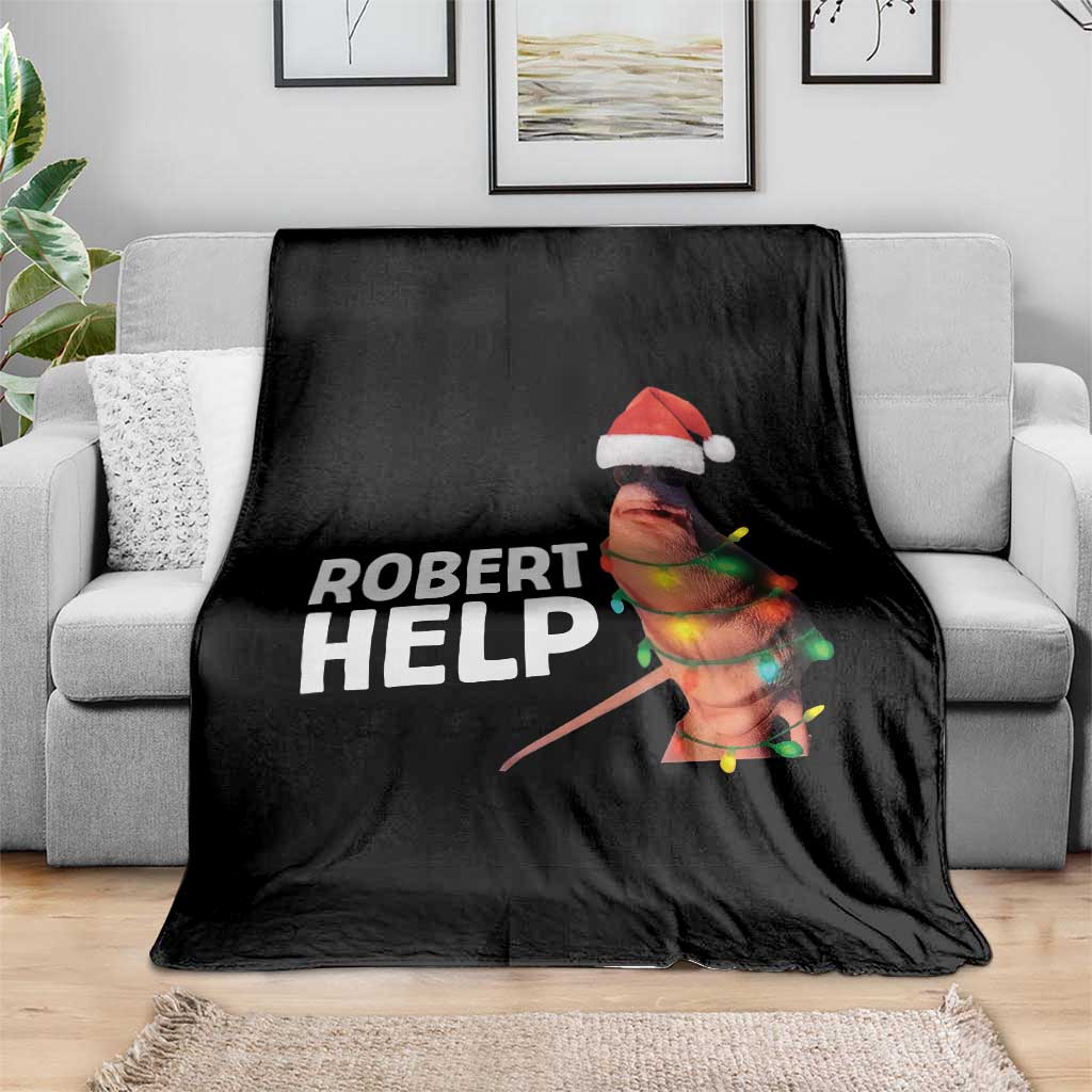 Marcus The Worm Christmas Throw Blanket Robert Help Internet Weirdcore Brainrot Humor TS10 Print Your Wear