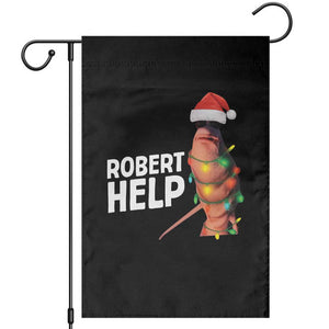 Marcus The Worm Christmas Garden Flag Robert Help Internet Weirdcore Brainrot Humor TS10 Black Print Your Wear