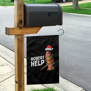 Marcus The Worm Christmas Garden Flag Robert Help Internet Weirdcore Brainrot Humor TS10 Print Your Wear