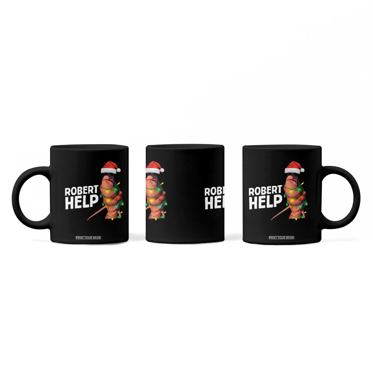 Marcus The Worm Christmas Coffee Mug Robert Help Internet Weirdcore Brainrot Humor TS10 Print Your Wear