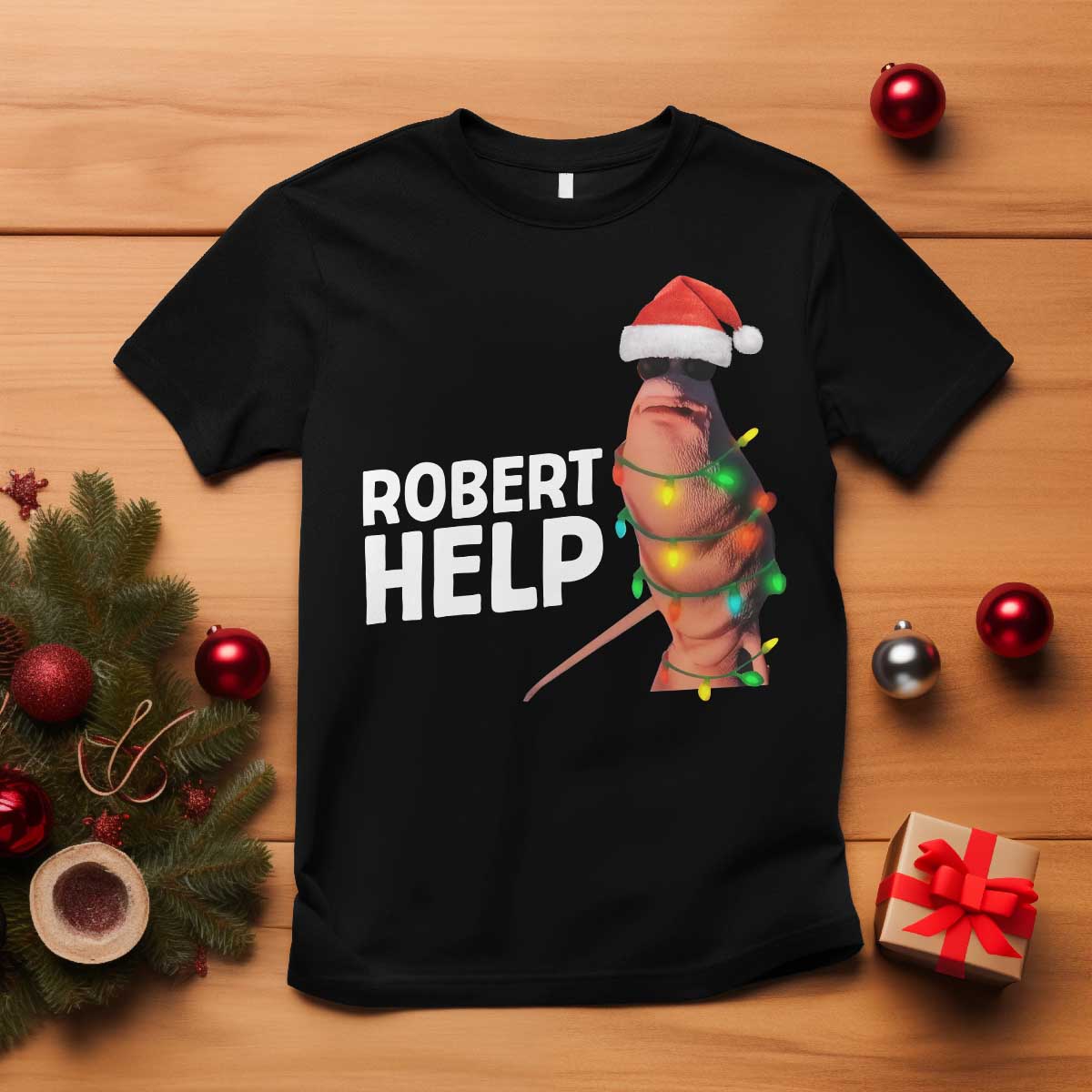 Marcus The Worm Christmas T Shirt Robert Help Internet Weirdcore Brainrot Humor TS10 Black Print Your Wear