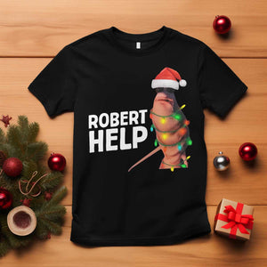 Marcus The Worm Christmas T Shirt Robert Help Internet Weirdcore Brainrot Humor TS10 Black Print Your Wear