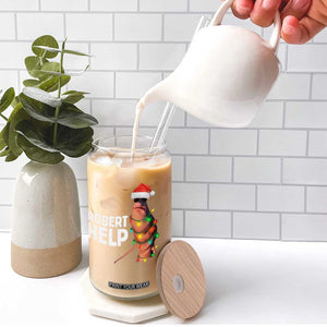 Marcus The Worm Christmas Glass Can Robert Help Internet Weirdcore Brainrot Humor TS10 Print Your Wear