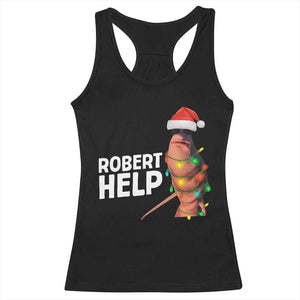 Marcus The Worm Christmas Racerback Tank Top Robert Help Internet Weirdcore Brainrot Humor TS10 Black Print Your Wear