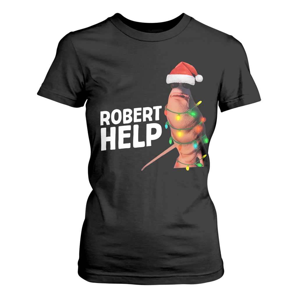 Marcus The Worm Christmas T Shirt For Women Robert Help Internet Weirdcore Brainrot Humor TS10 Black Print Your Wear