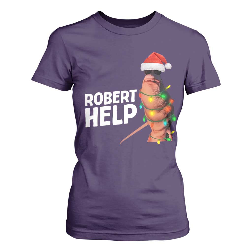 Marcus The Worm Christmas T Shirt For Women Robert Help Internet Weirdcore Brainrot Humor TS10 Purple Print Your Wear