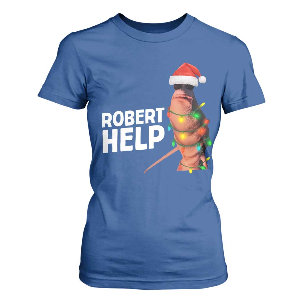 Marcus The Worm Christmas T Shirt For Women Robert Help Internet Weirdcore Brainrot Humor TS10 Royal Blue Print Your Wear
