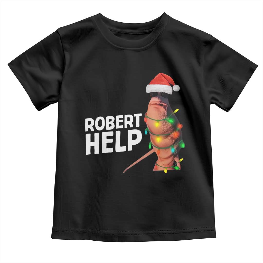 Marcus The Worm Christmas Toddler T Shirt Robert Help Internet Weirdcore Brainrot Humor TS10 Black Print Your Wear