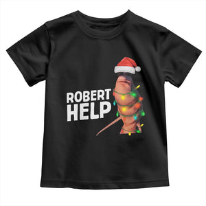 Marcus The Worm Christmas Toddler T Shirt Robert Help Internet Weirdcore Brainrot Humor TS10 Black Print Your Wear