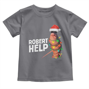 Marcus The Worm Christmas Toddler T Shirt Robert Help Internet Weirdcore Brainrot Humor TS10 Charcoal Print Your Wear