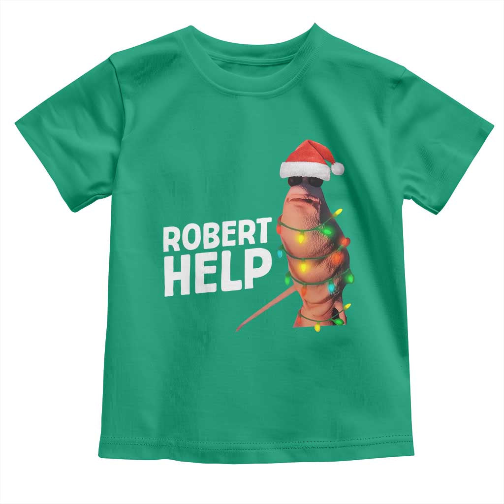 Marcus The Worm Christmas Toddler T Shirt Robert Help Internet Weirdcore Brainrot Humor TS10 Irish Green Print Your Wear