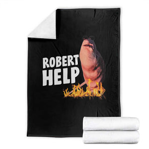 Marcus The Worm Throw Blanket Funny Brainrot Meme Robert Help TS10 Black Print Your Wear