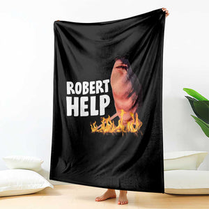 Marcus The Worm Throw Blanket Funny Brainrot Meme Robert Help TS10 Print Your Wear