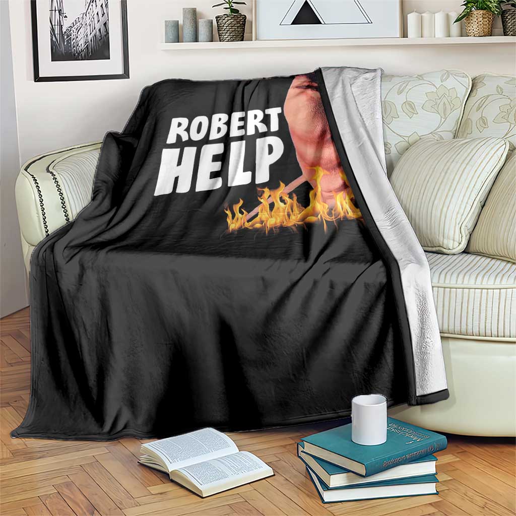 Marcus The Worm Throw Blanket Funny Brainrot Meme Robert Help TS10 Print Your Wear