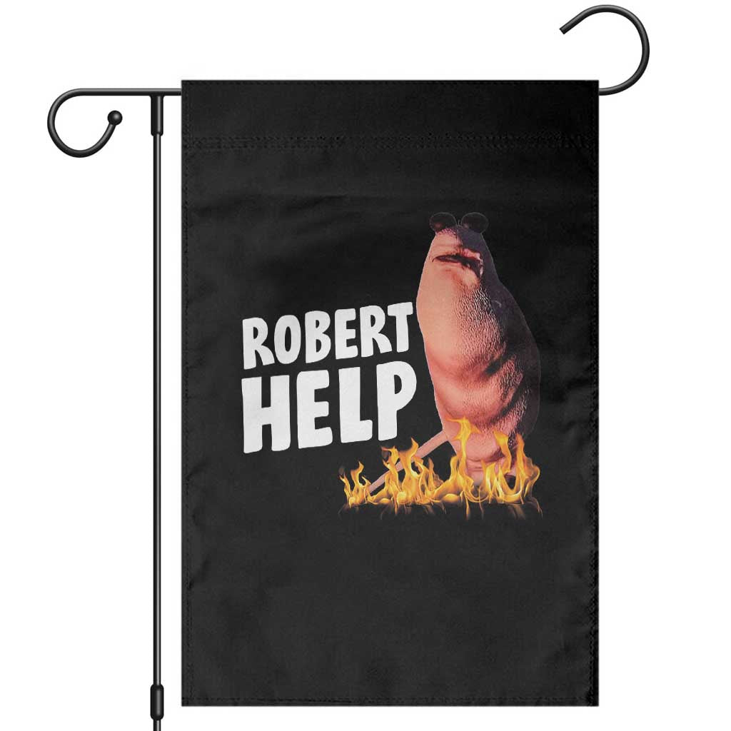 Marcus The Worm Garden Flag Funny Brainrot Meme Robert Help TS10 Black Print Your Wear