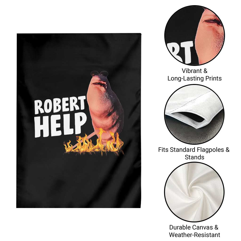 Marcus The Worm Garden Flag Funny Brainrot Meme Robert Help TS10 Print Your Wear