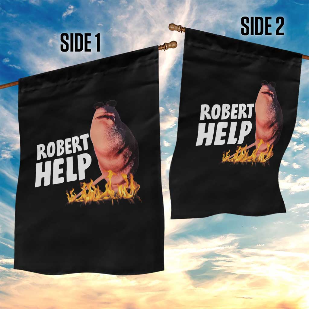 Marcus The Worm Garden Flag Funny Brainrot Meme Robert Help TS10 Print Your Wear