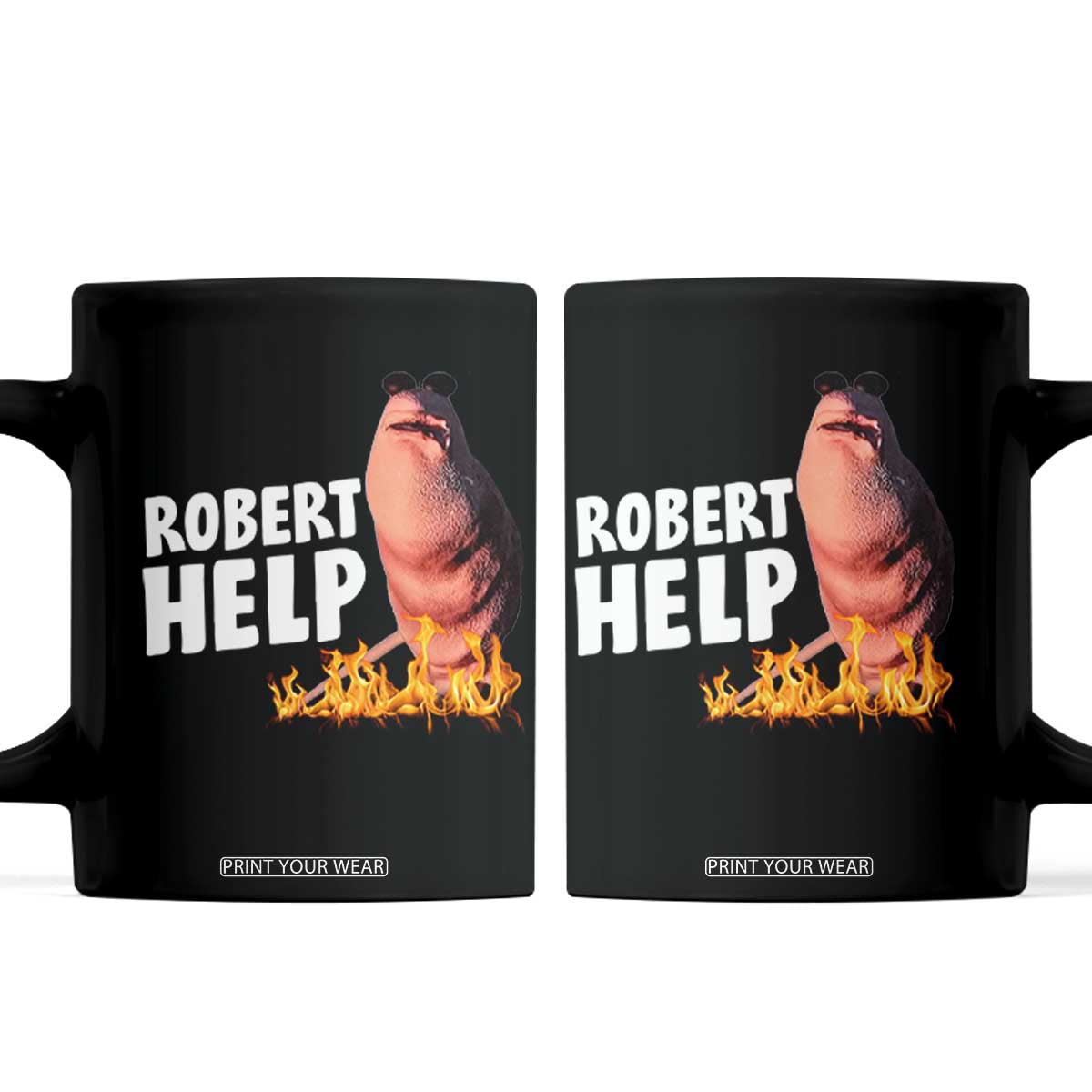 Marcus The Worm Coffee Mug Funny Brainrot Meme Robert Help TS10 Black Print Your Wear