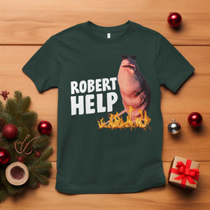 Marcus The Worm T Shirt Funny Brainrot Meme Robert Help TS10 Dark Forest Green Print Your Wear