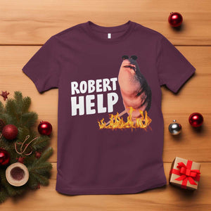 Marcus The Worm T Shirt Funny Brainrot Meme Robert Help TS10 Maroon Print Your Wear