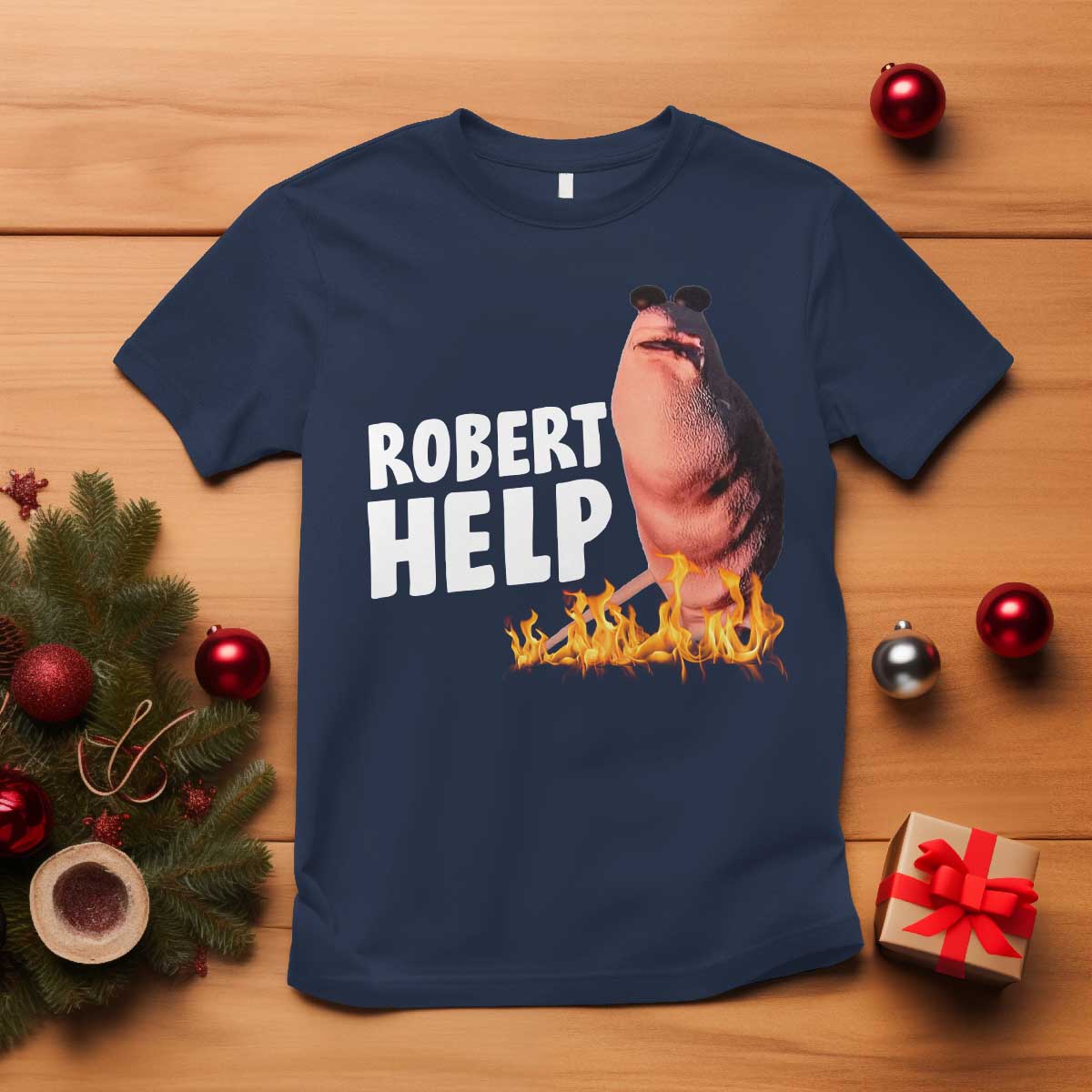 Marcus The Worm T Shirt Funny Brainrot Meme Robert Help TS10 Navy Print Your Wear