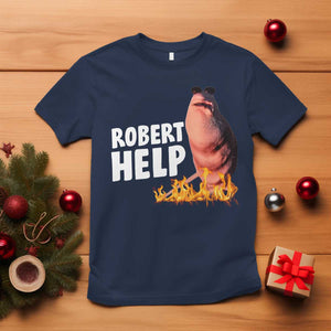 Marcus The Worm T Shirt Funny Brainrot Meme Robert Help TS10 Navy Print Your Wear