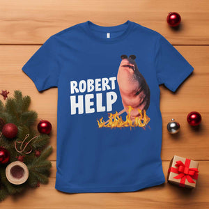 Marcus The Worm T Shirt Funny Brainrot Meme Robert Help TS10 Royal Blue Print Your Wear