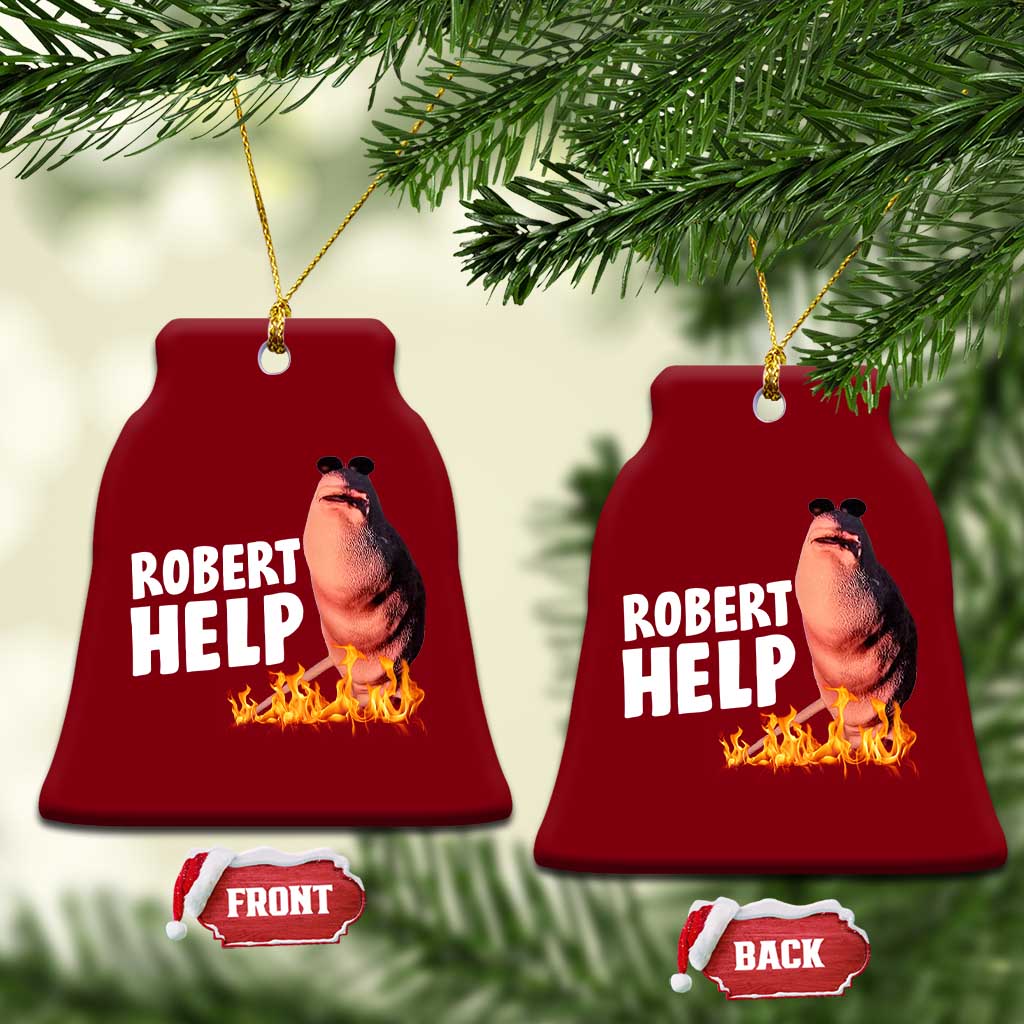 Marcus The Worm Ceramic Ornament Funny Brainrot Meme Robert Help TS10 Print Your Wear