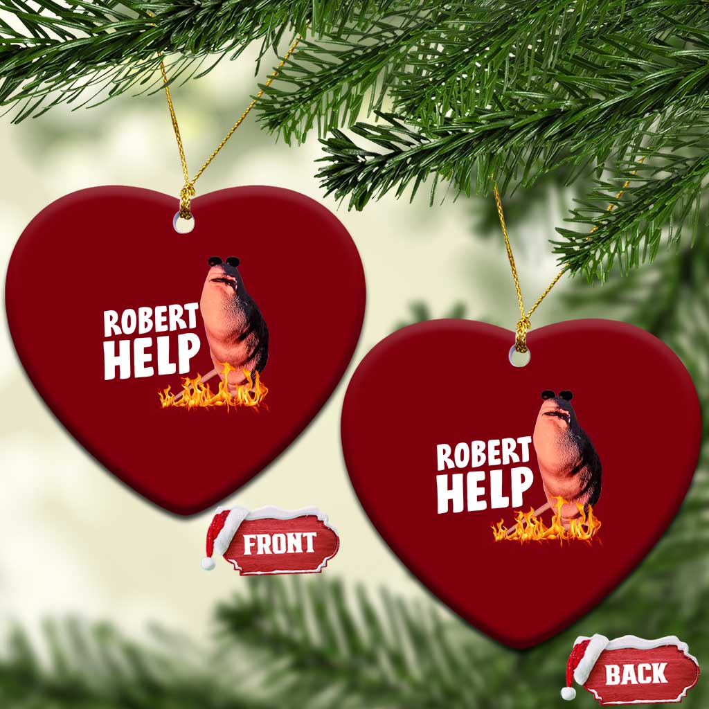 Marcus The Worm Ceramic Ornament Funny Brainrot Meme Robert Help TS10 Print Your Wear