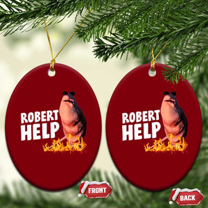 Marcus The Worm Ceramic Ornament Funny Brainrot Meme Robert Help TS10 Print Your Wear