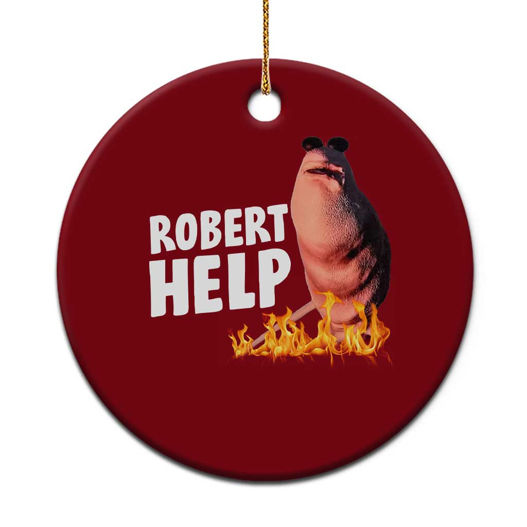 Marcus The Worm Ceramic Ornament Funny Brainrot Meme Robert Help TS10 1pc Red Print Your Wear