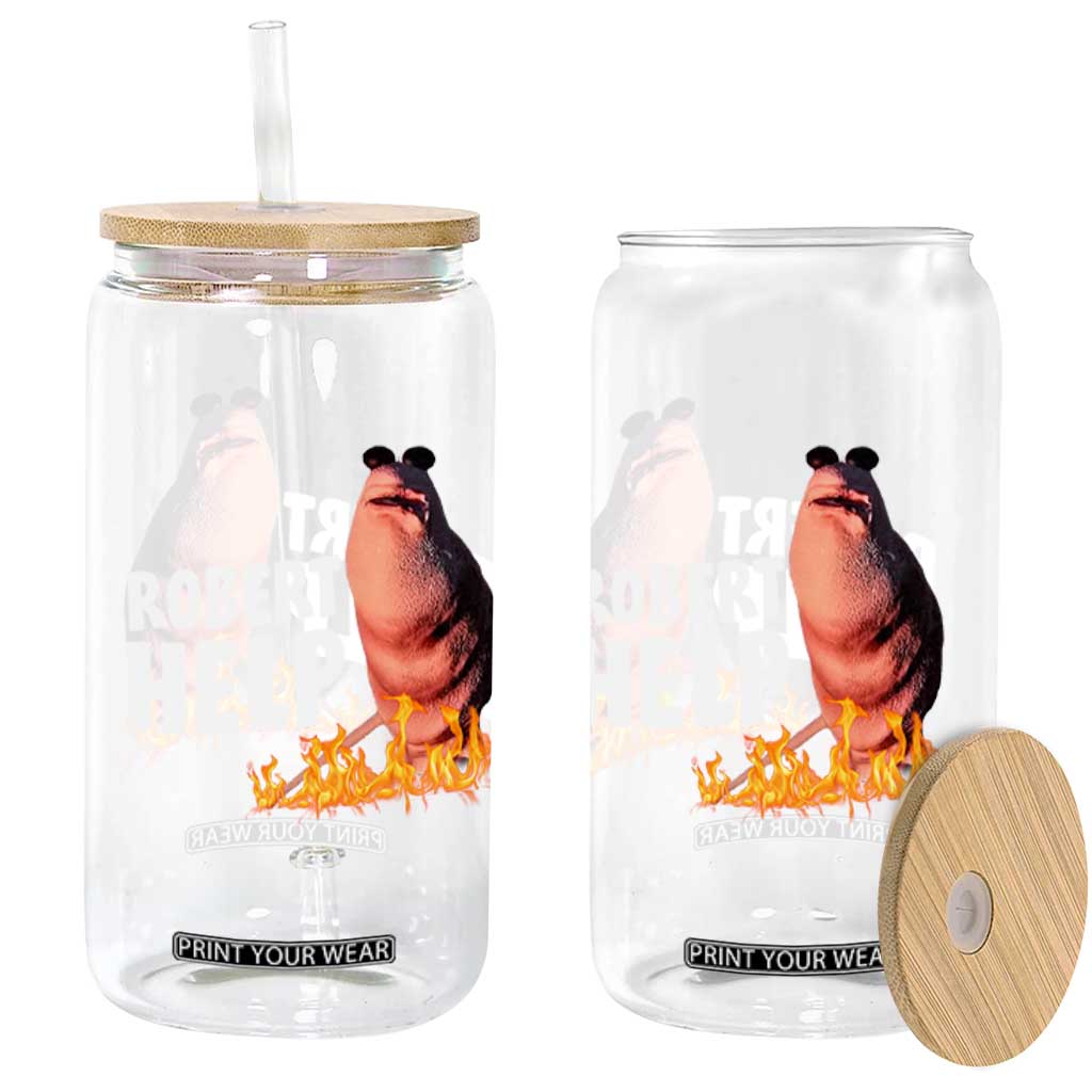 Marcus The Worm Glass Can Funny Brainrot Meme Robert Help TS10 Print Your Wear