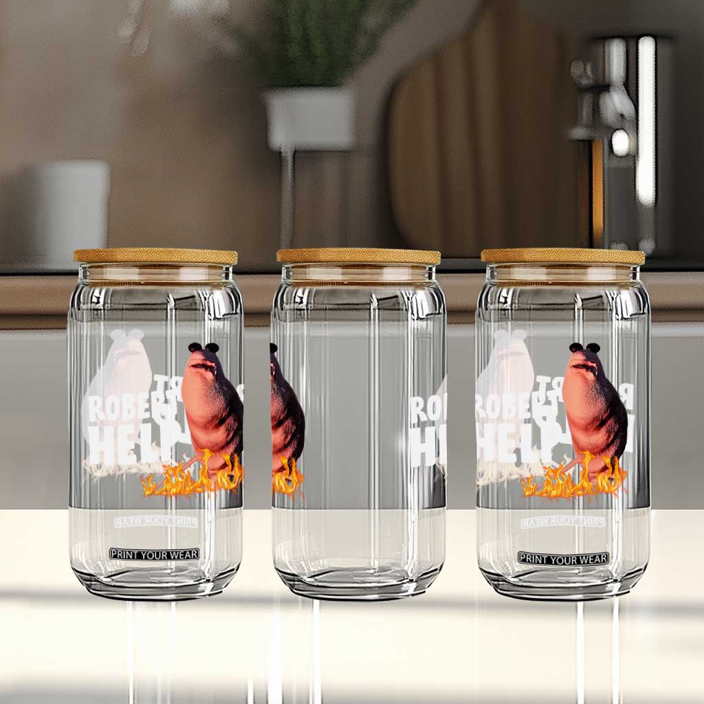 Marcus The Worm Glass Can Funny Brainrot Meme Robert Help TS10 Print Your Wear
