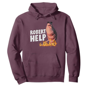 Marcus The Worm Hoodie Funny Brainrot Meme Robert Help TS10 Maroon Print Your Wear