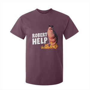 Marcus The Worm T Shirt For Kid Funny Brainrot Meme Robert Help TS10 Maroon Print Your Wear
