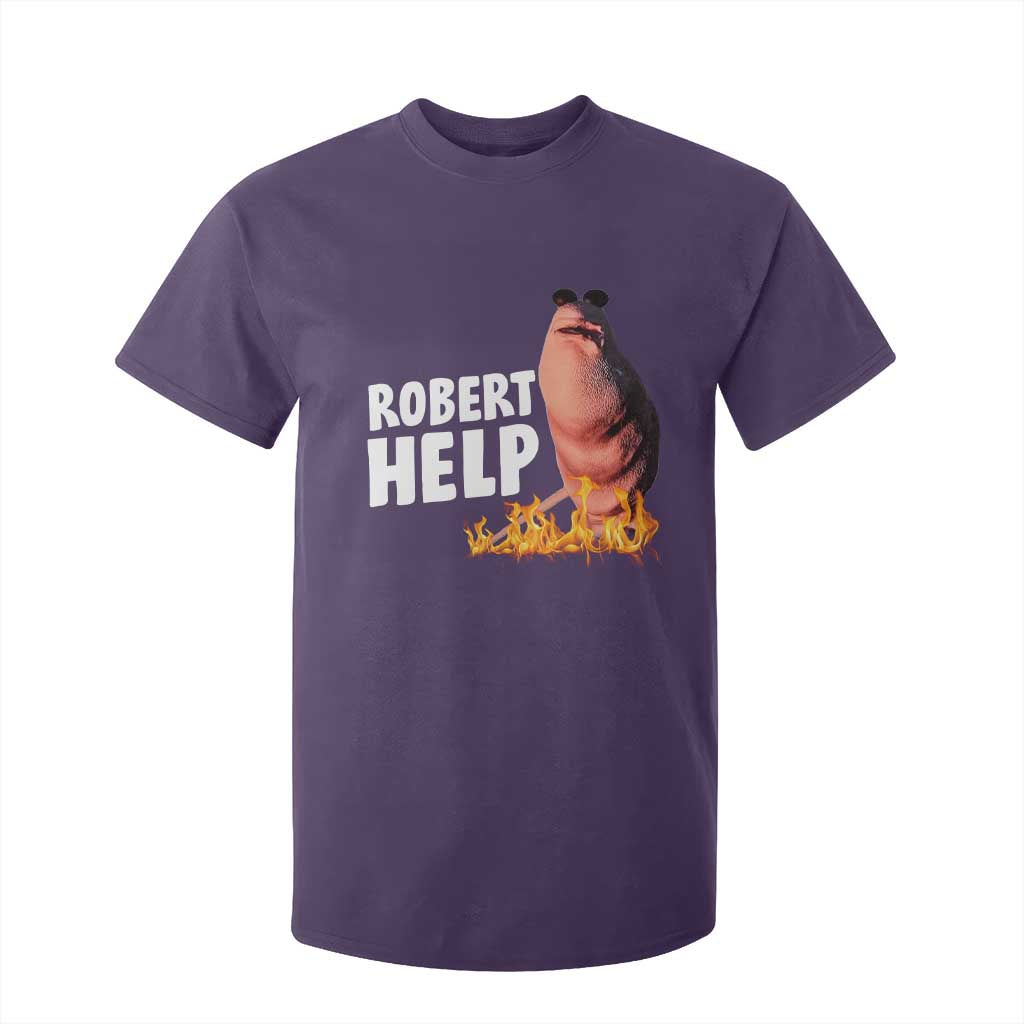 Marcus The Worm T Shirt For Kid Funny Brainrot Meme Robert Help TS10 Purple Print Your Wear