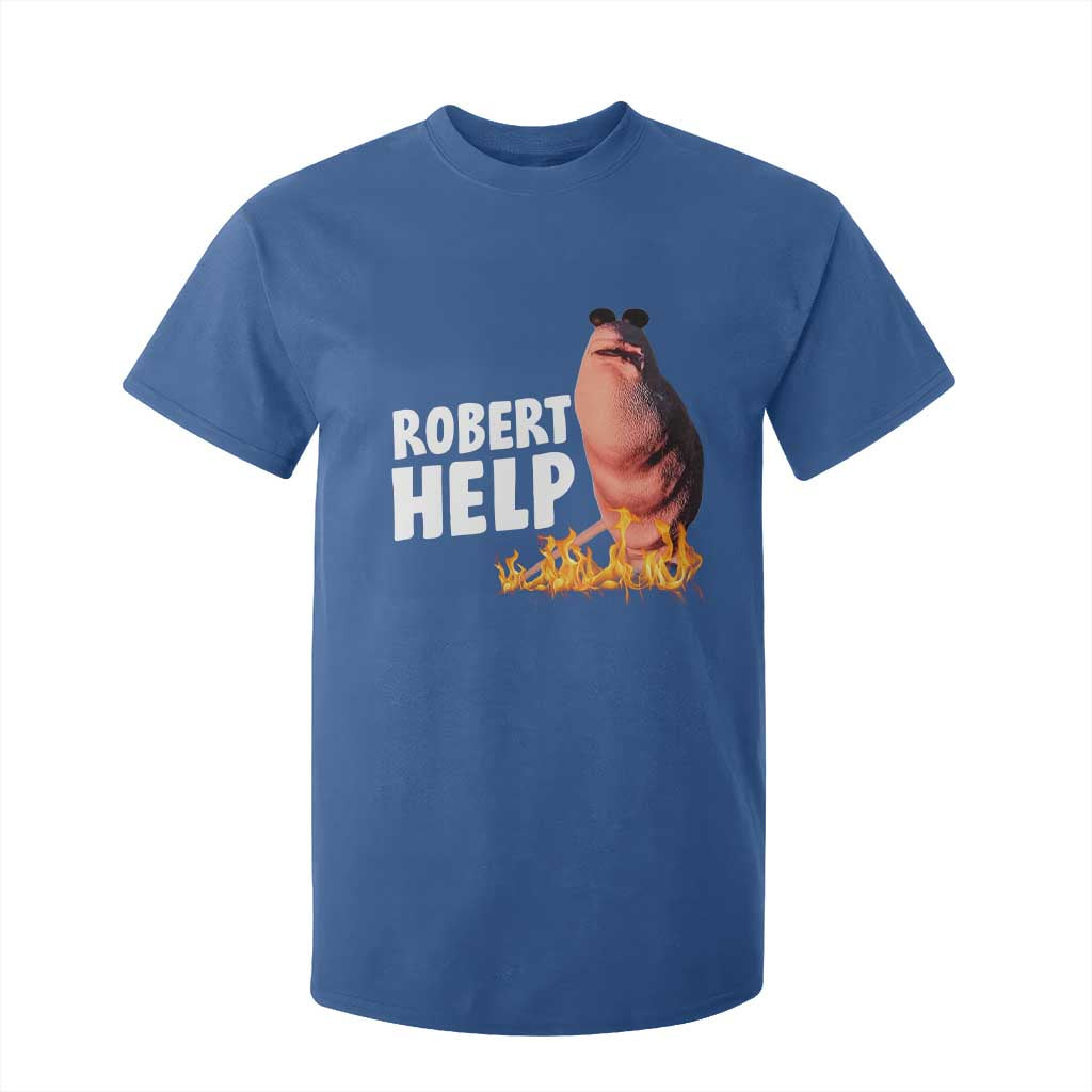 Marcus The Worm T Shirt For Kid Funny Brainrot Meme Robert Help TS10 Royal Blue Print Your Wear